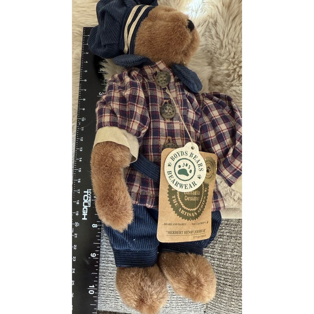 Boyds Bears Bearwear Herbert Henry Jodibear Plush Doll w Tags 9” - Picture 6 of 7